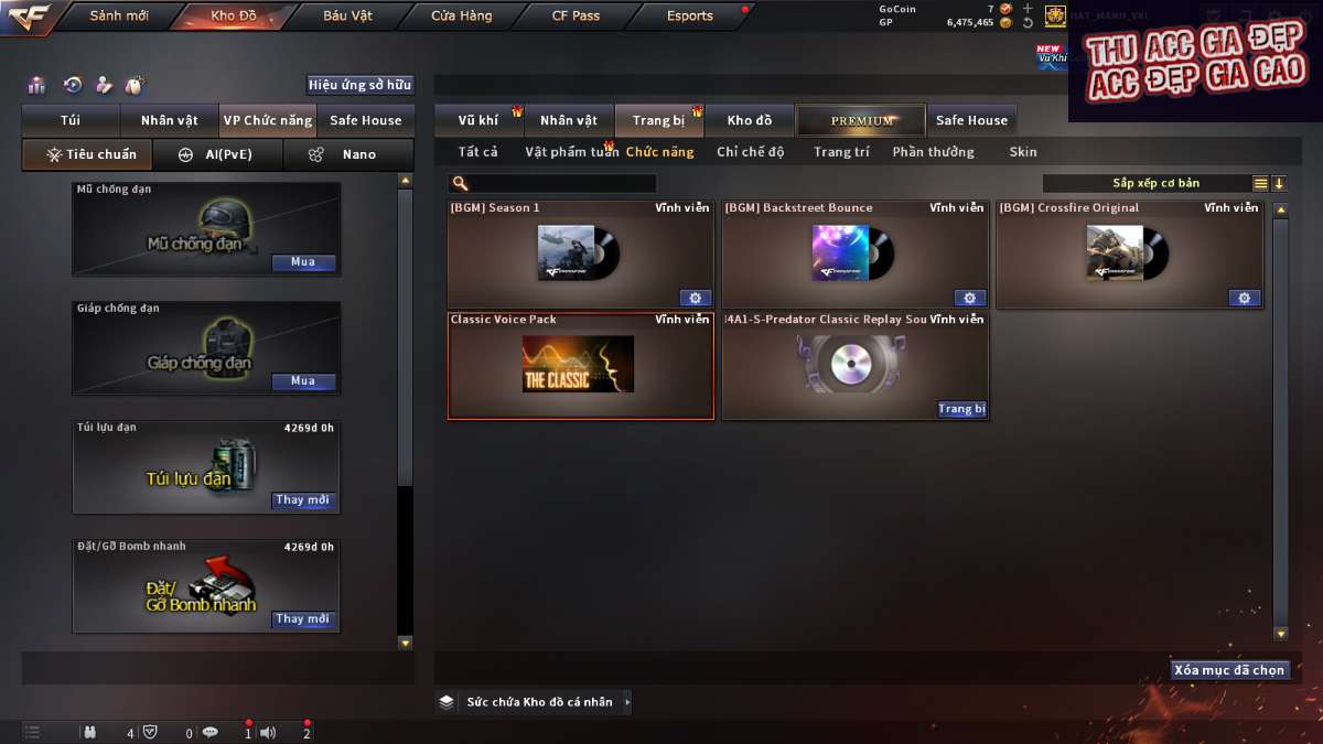shop acc cf uy tin gia re